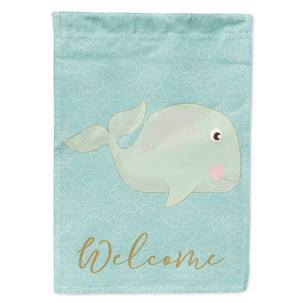 Whale House Flag 28x40 Porch Sleeve Pole Decorative Outside Yard Banner Artwork Wall Hanging, Polyester