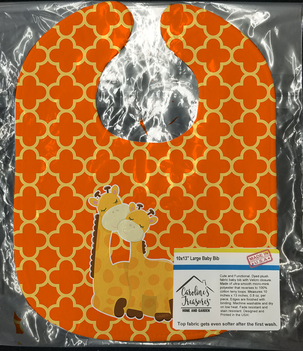 Giraffes Baby Bib Easy-Clean Baby Bib Baby Feeding Accessory Baby Mealtime Essential, 10 x 13, Multicolor
