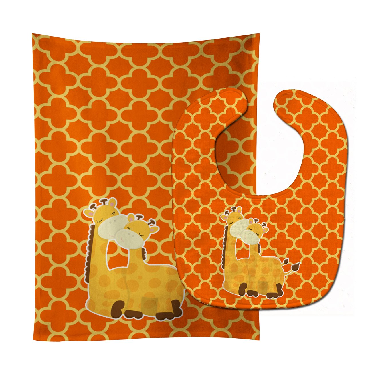 Giraffes Baby Bib & Burp Cloth Easy-Clean Baby Bib Baby Feeding Accessory Baby Mealtime Essential