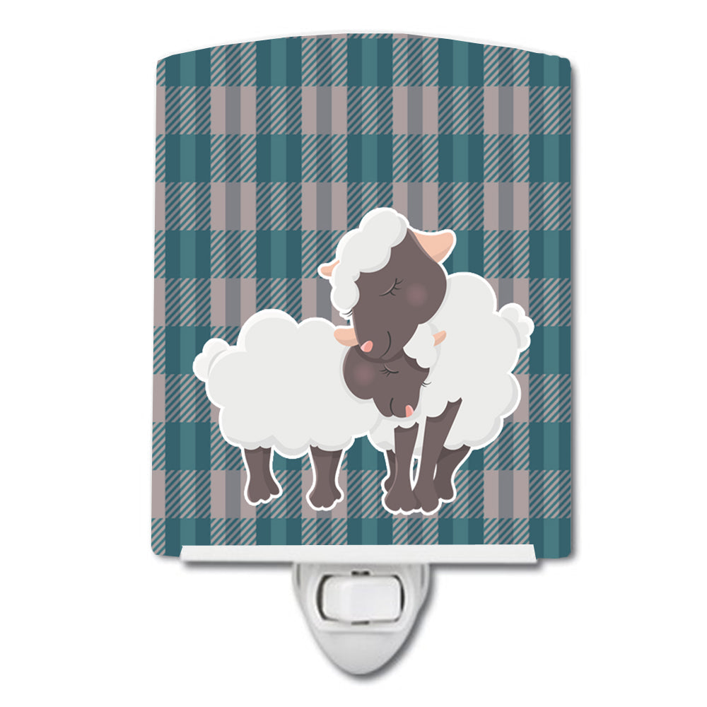 Sheep Ceramic Night Light Compact, UL-Certified, Ideal for Bedroom, Bathroom, Nursery, Hallway, Kitchen, 6x4x3, Multicolor