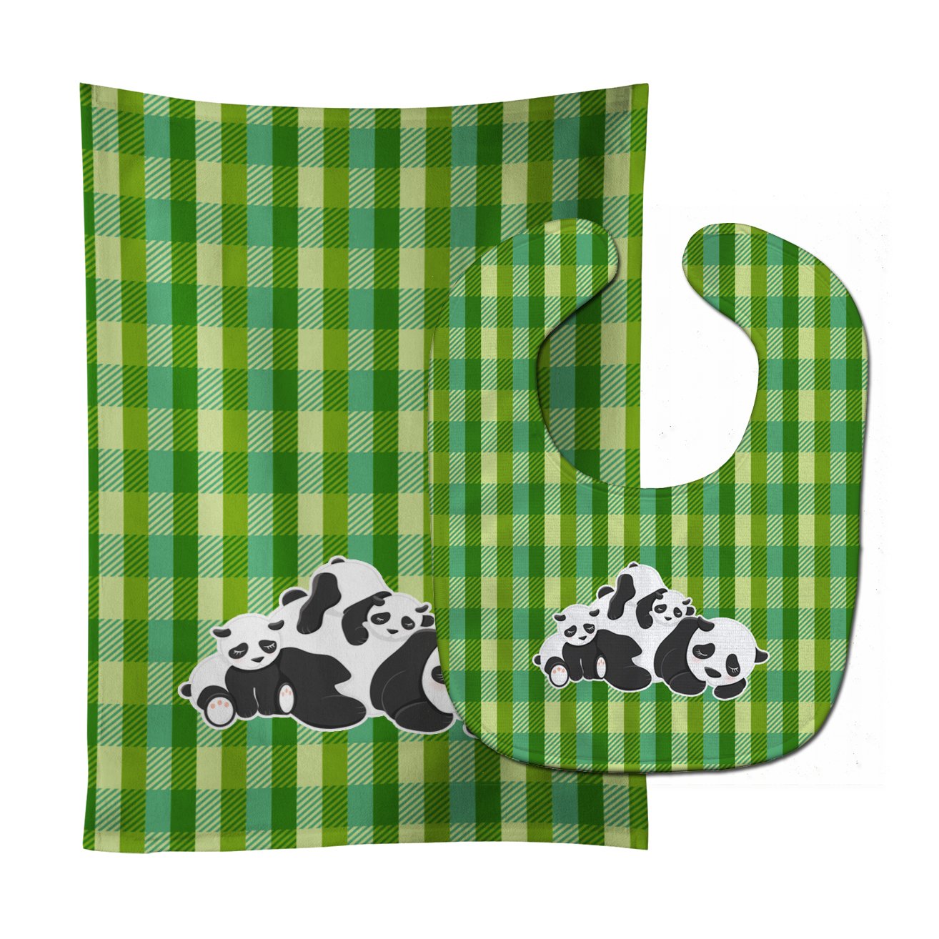 Pandas Baby Bib & Burp Cloth Easy-Clean Baby Bib Baby Feeding Accessory Baby Mealtime Essential