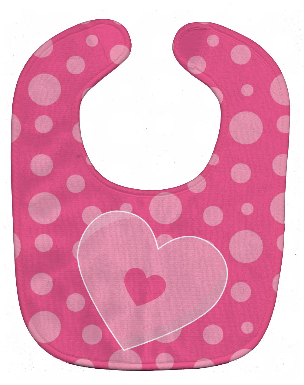 Hearts on Polkadots Baby Bib Easy-Clean Baby Bib Baby Feeding Accessory Baby Mealtime Essential, 10 x 13, Multicolor