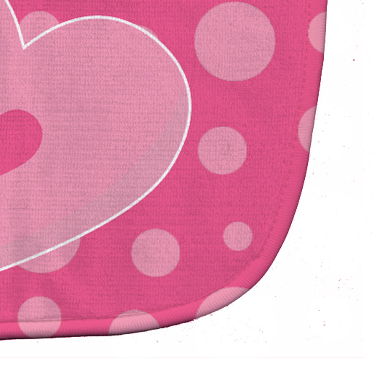Hearts on Polkadots Baby Bib Easy-Clean Baby Bib Baby Feeding Accessory Baby Mealtime Essential, 10 x 13, Multicolor