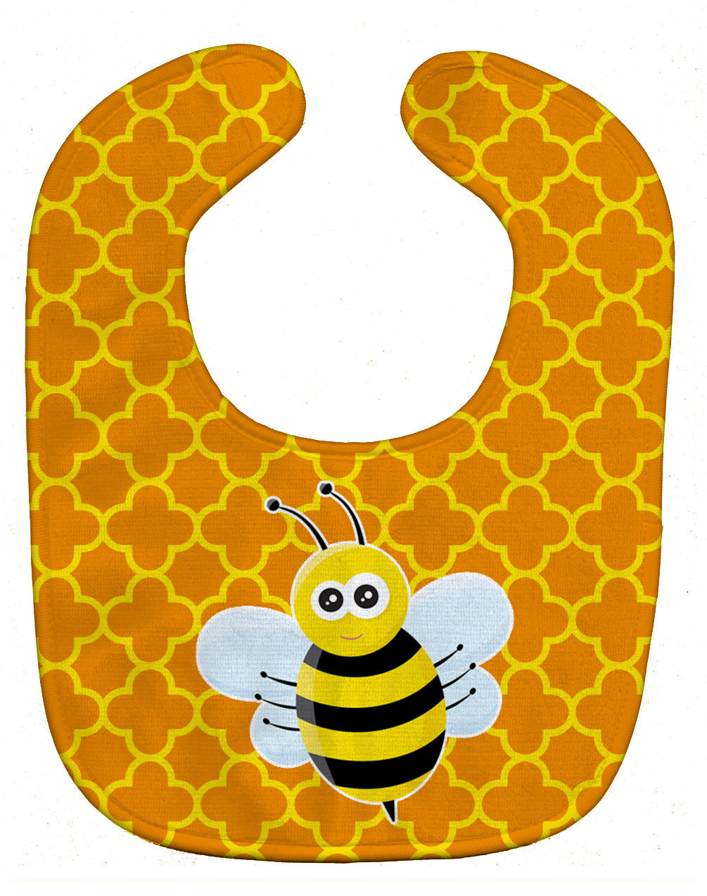 Bee on Quatrafoil Baby Bib Easy-Clean Baby Bib Baby Feeding Accessory Baby Mealtime Essential, 10 x 13, Multicolor