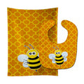 Bee on Quatrafoil Baby Bib & Burp Cloth Easy-Clean Baby Bib Baby Feeding Accessory Baby Mealtime Essential
