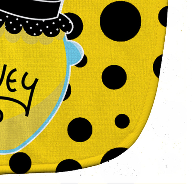 Bee Honey Jar on Polkadots Baby Bib Easy-Clean Baby Bib Baby Feeding Accessory Baby Mealtime Essential, 10 x 13, Multicolor