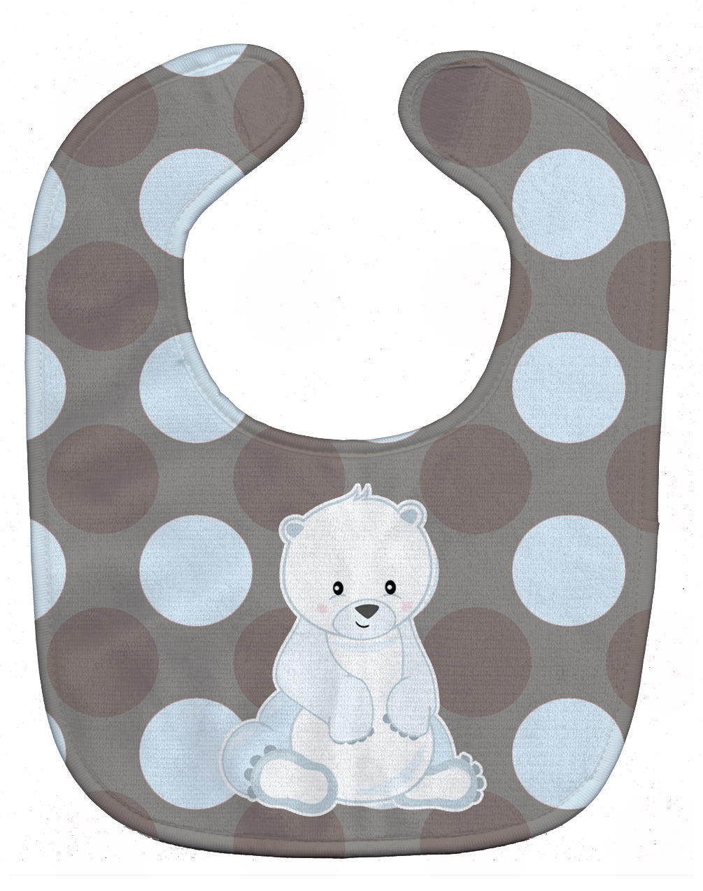 Bear on Polkadots Baby Bib Easy-Clean Baby Bib Baby Feeding Accessory Baby Mealtime Essential, 10 x 13, Multicolor