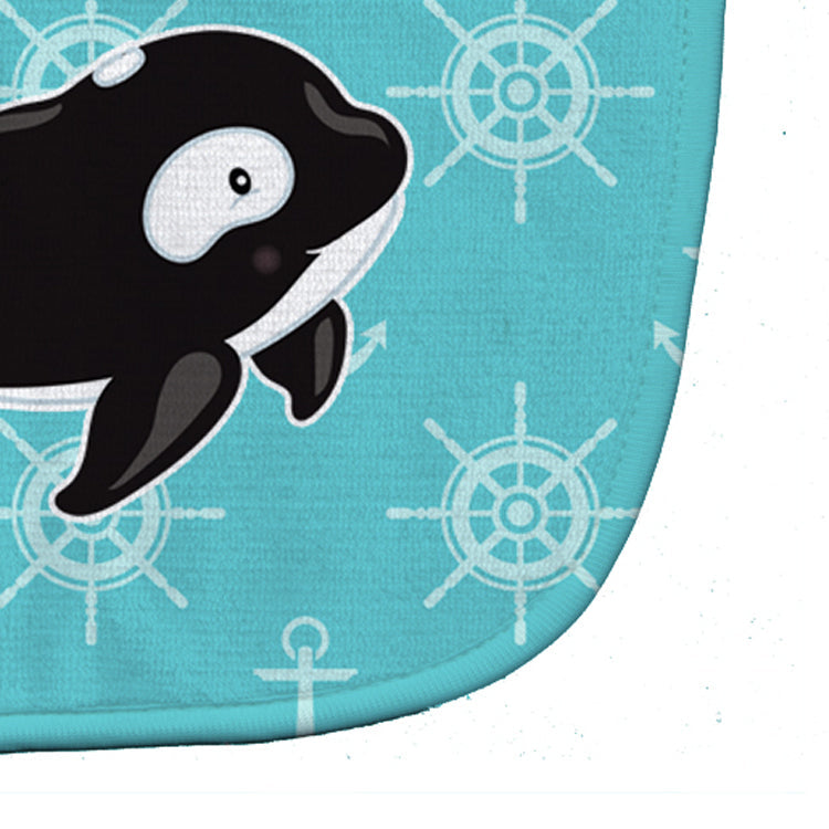 Whale and Anchors Baby Bib Easy-Clean Baby Bib Baby Feeding Accessory Baby Mealtime Essential, 10 x 13, Multicolor
