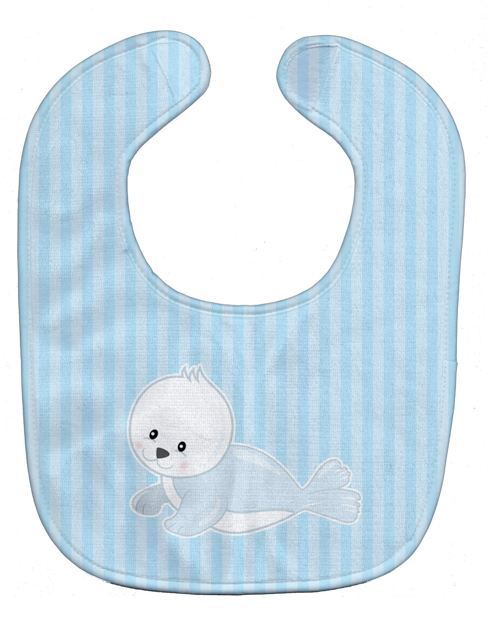 Seal on Stripes Baby Bib Easy-Clean Baby Bib Baby Feeding Accessory Baby Mealtime Essential, 10 x 13, Multicolor