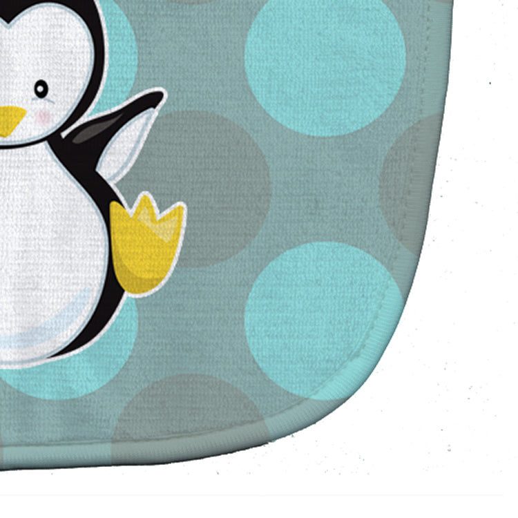 Penguin on Polkadot Baby Bib Easy-Clean Baby Bib Baby Feeding Accessory Baby Mealtime Essential, 10 x 13, Multicolor
