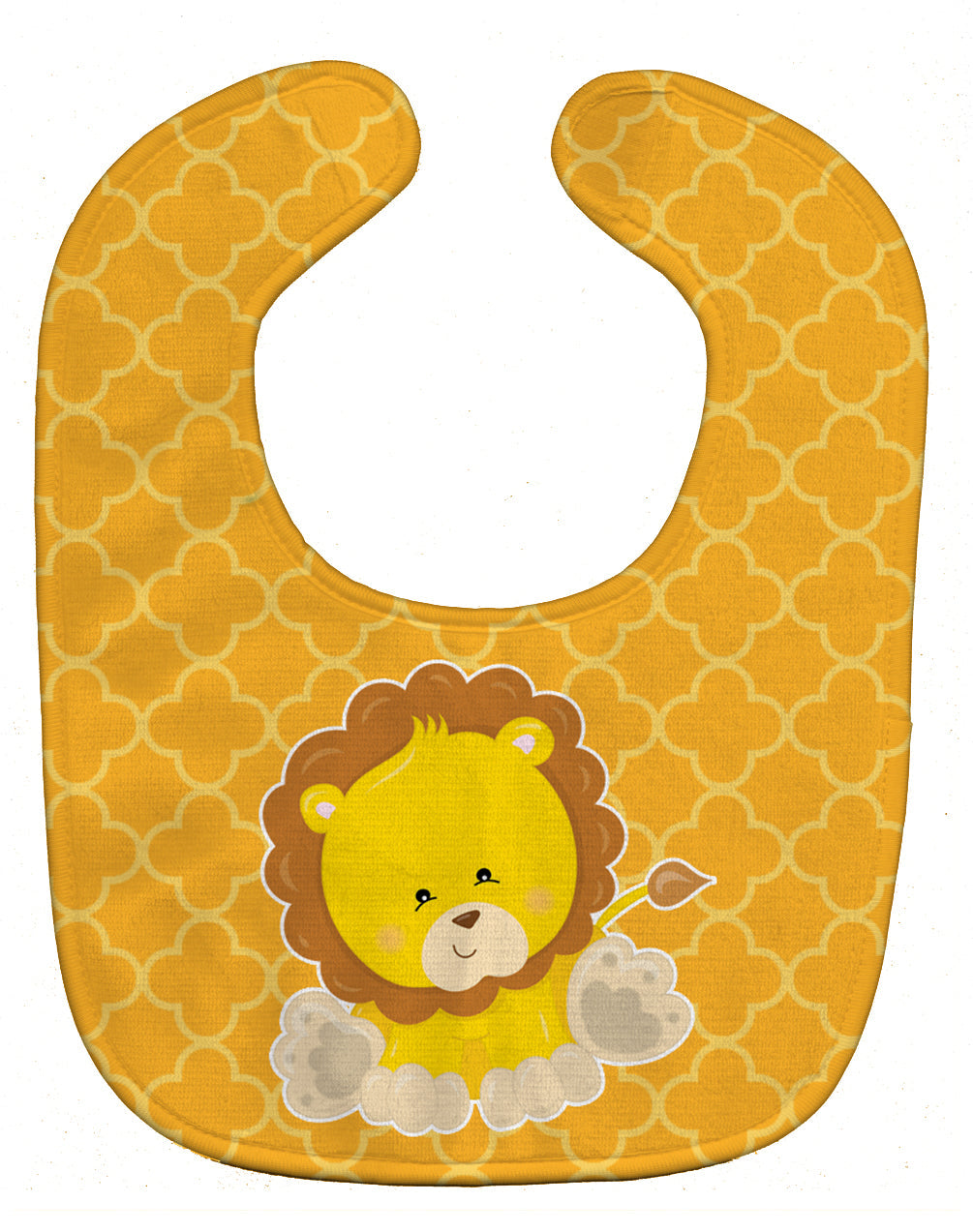Lion on Quatrafoil Baby Bib Easy-Clean Baby Bib Baby Feeding Accessory Baby Mealtime Essential, 10 x 13, Multicolor