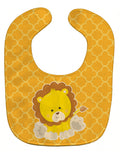 Lion on Quatrafoil Baby Bib Easy-Clean Baby Bib Baby Feeding Accessory Baby Mealtime Essential, 10 x 13, Multicolor