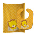 Lion on Quatrafoil Baby Bib & Burp Cloth Easy-Clean Baby Bib Baby Feeding Accessory Baby Mealtime Essential