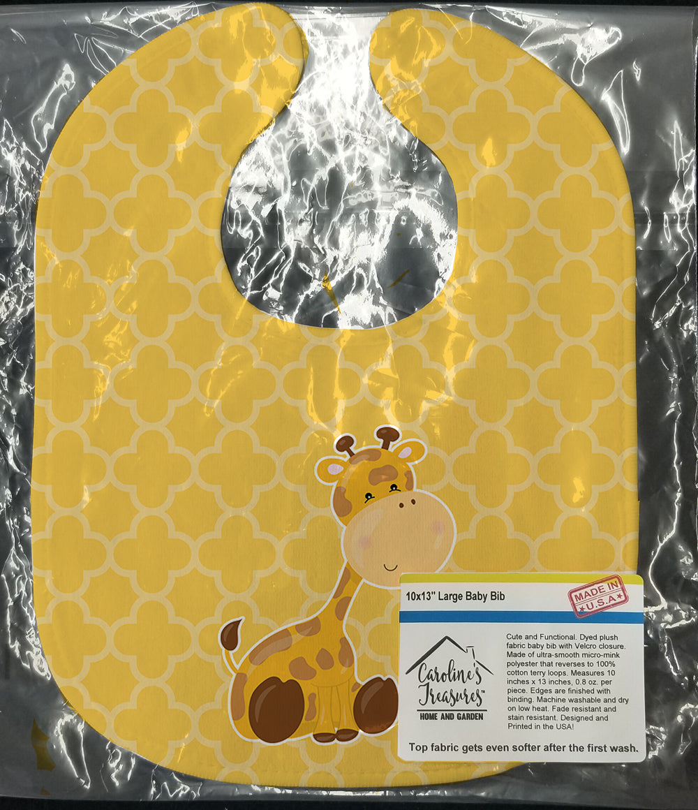 Giraffe Baby Bib Easy-Clean Baby Bib Baby Feeding Accessory Baby Mealtime Essential, 10 x 13, Multicolor