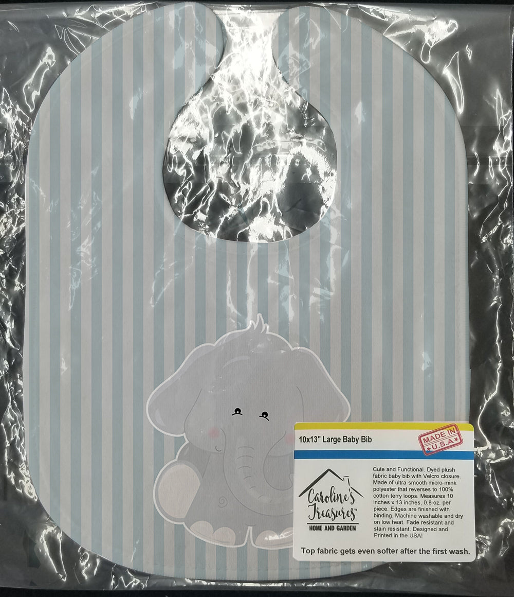 Elephant Al Baby Bib Easy-Clean Baby Bib Baby Feeding Accessory Baby Mealtime Essential, 10 x 13, Multicolor
