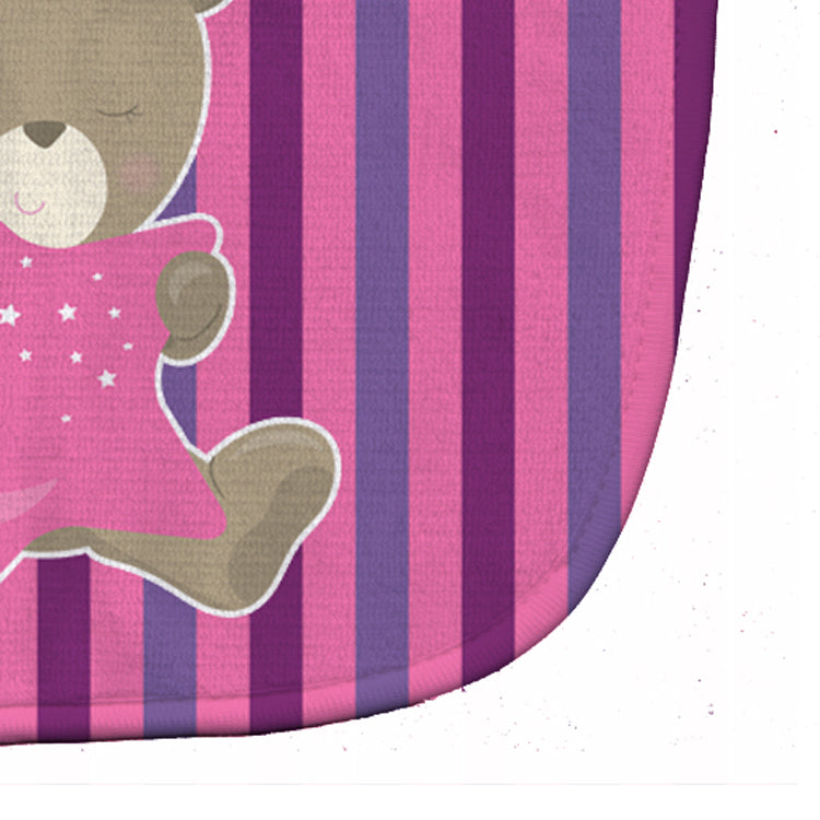 Baby Girl Bear with Star Baby Bib Easy-Clean Baby Bib Baby Feeding Accessory Baby Mealtime Essential, 10 x 13, Multicolor