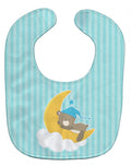 Baby Boy Bear Sleeping Baby Bib Easy-Clean Baby Bib Baby Feeding Accessory Baby Mealtime Essential, 10 x 13, Multicolor