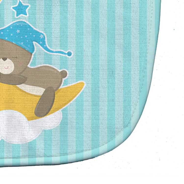 Baby Boy Bear Sleeping Baby Bib Easy-Clean Baby Bib Baby Feeding Accessory Baby Mealtime Essential, 10 x 13, Multicolor