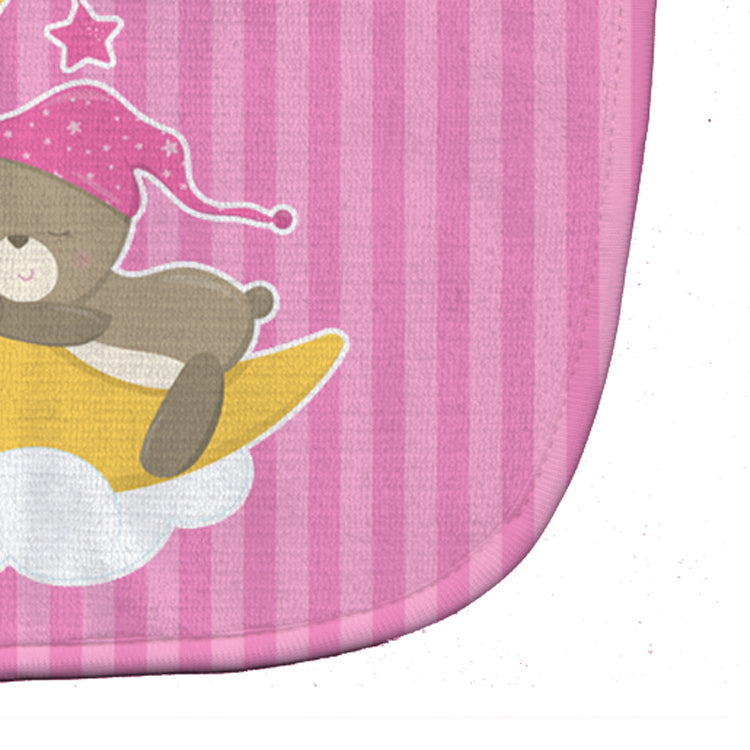 Baby Girl Bear Sleeping Baby Bib Easy-Clean Baby Bib Baby Feeding Accessory Baby Mealtime Essential, 10 x 13, Multicolor