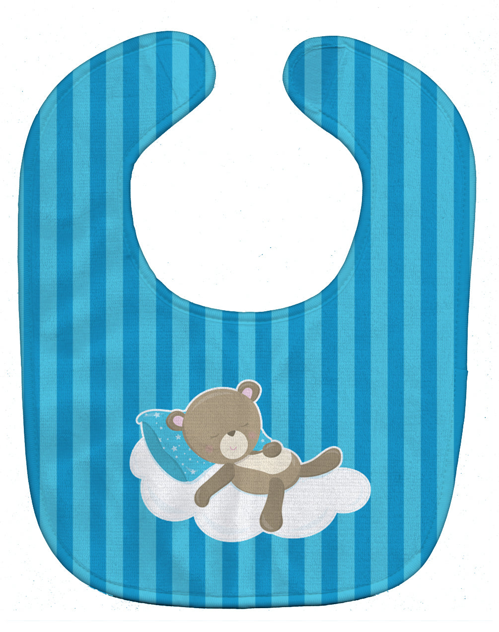Baby Boy Bear on Cloud Baby Bib Easy-Clean Baby Bib Baby Feeding Accessory Baby Mealtime Essential, 10 x 13, Multicolor