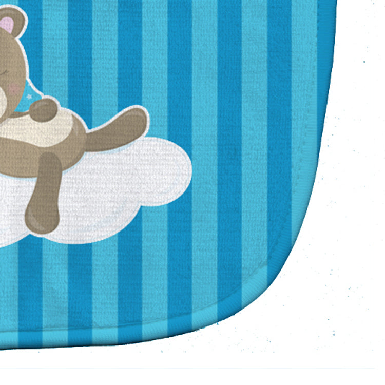 Baby Boy Bear on Cloud Baby Bib Easy-Clean Baby Bib Baby Feeding Accessory Baby Mealtime Essential, 10 x 13, Multicolor