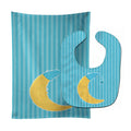 Baby Boy Moon Baby Bib & Burp Cloth Easy-Clean Baby Bib Baby Feeding Accessory Baby Mealtime Essential