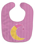 Baby Girl Moon Baby Bib Easy-Clean Baby Bib Baby Feeding Accessory Baby Mealtime Essential, 10 x 13, Multicolor