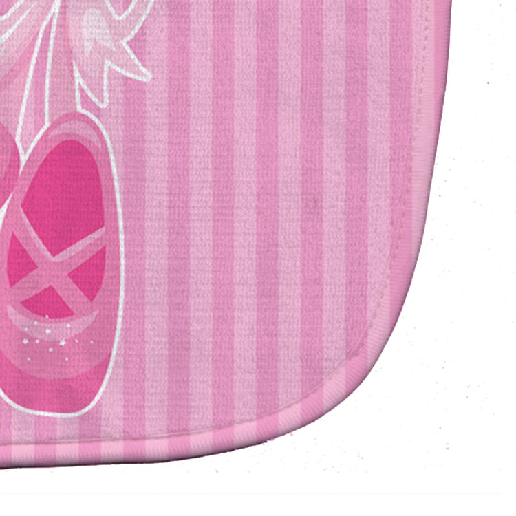 Ballet Shoes on Stripes Baby Bib Easy-Clean Baby Bib Baby Feeding Accessory Baby Mealtime Essential, 10 x 13, Multicolor