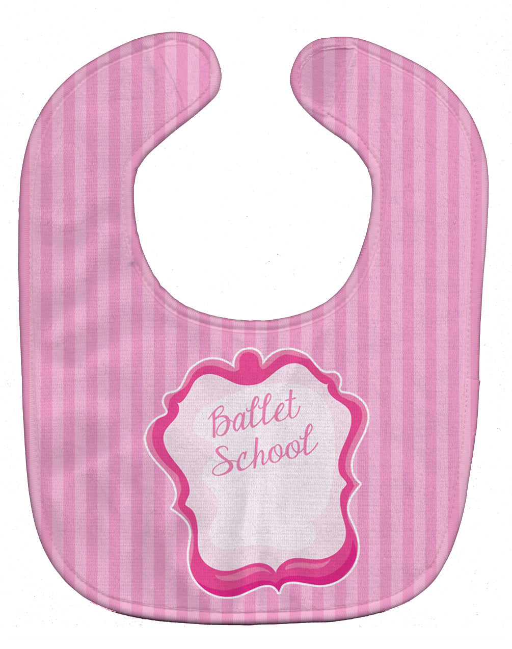 Ballet School on Stripes Baby Bib Easy-Clean Baby Bib Baby Feeding Accessory Baby Mealtime Essential, 10 x 13, Multicolor