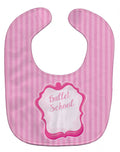 Ballet School on Stripes Baby Bib Easy-Clean Baby Bib Baby Feeding Accessory Baby Mealtime Essential, 10 x 13, Multicolor