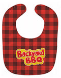 Backyard BBQ on Plaid Baby Bib Easy-Clean Baby Bib Baby Feeding Accessory Baby Mealtime Essential, 10 x 13, Multicolor