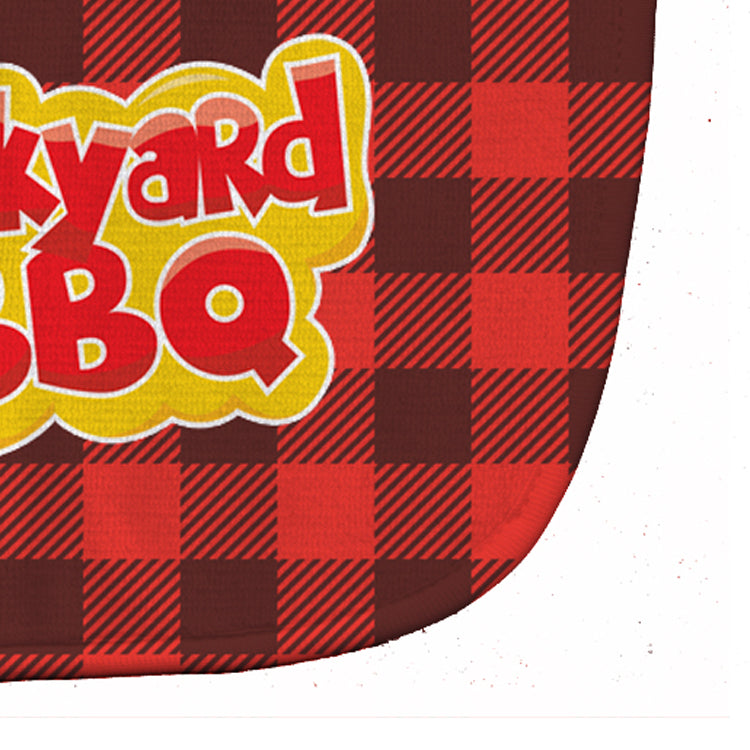 Backyard BBQ on Plaid Baby Bib Easy-Clean Baby Bib Baby Feeding Accessory Baby Mealtime Essential, 10 x 13, Multicolor