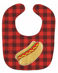 Backyard BBQ Hot Dog Baby Bib Easy-Clean Baby Bib Baby Feeding Accessory Baby Mealtime Essential, 10 x 13, Multicolor