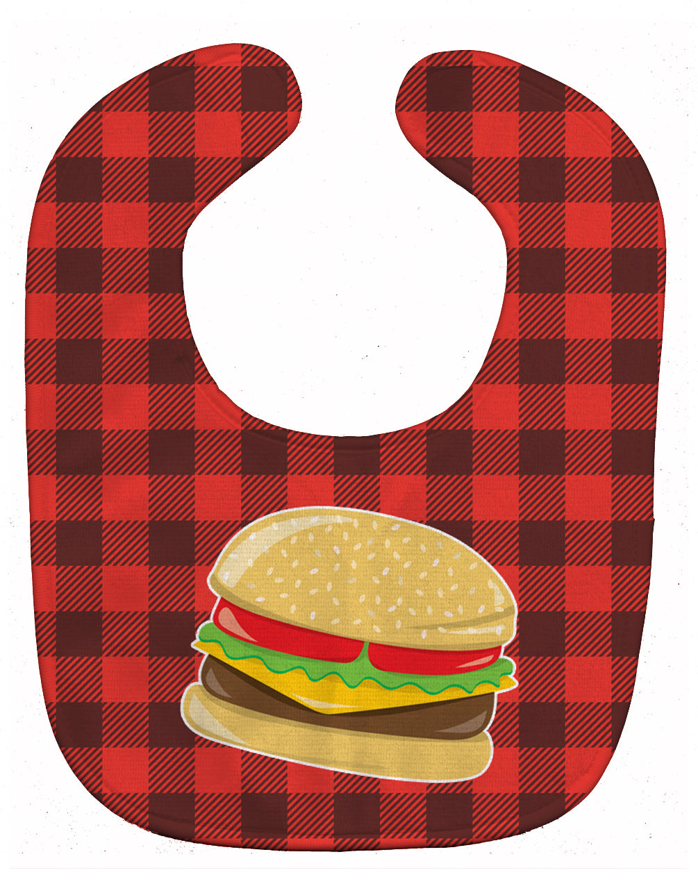 Backyard BBQ Hamburger Baby Bib Easy-Clean Baby Bib Baby Feeding Accessory Baby Mealtime Essential, 10 x 13, Multicolor