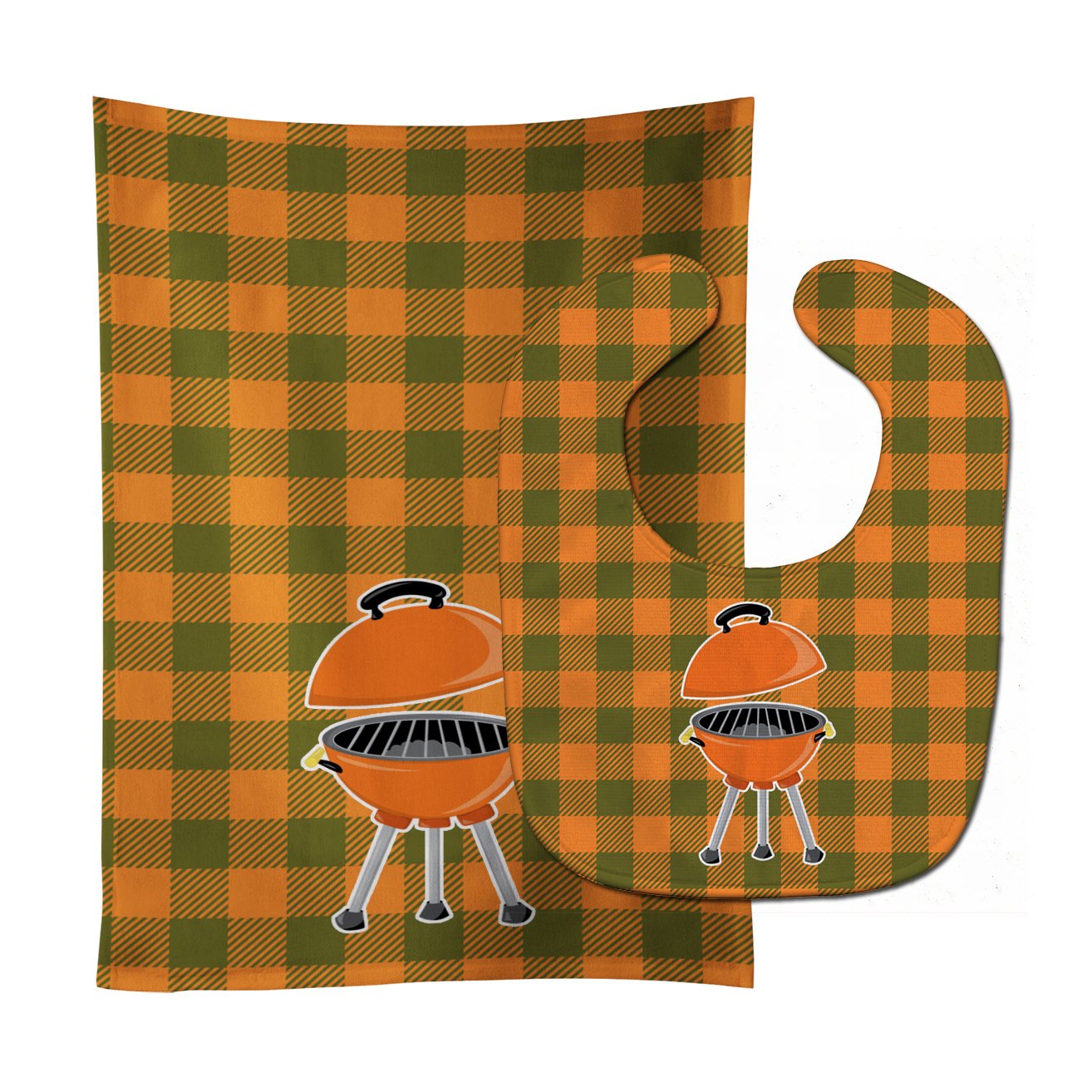 Backyard BBQ Grill Baby Bib & Burp Cloth Easy-Clean Baby Bib Baby Feeding Accessory Baby Mealtime Essential