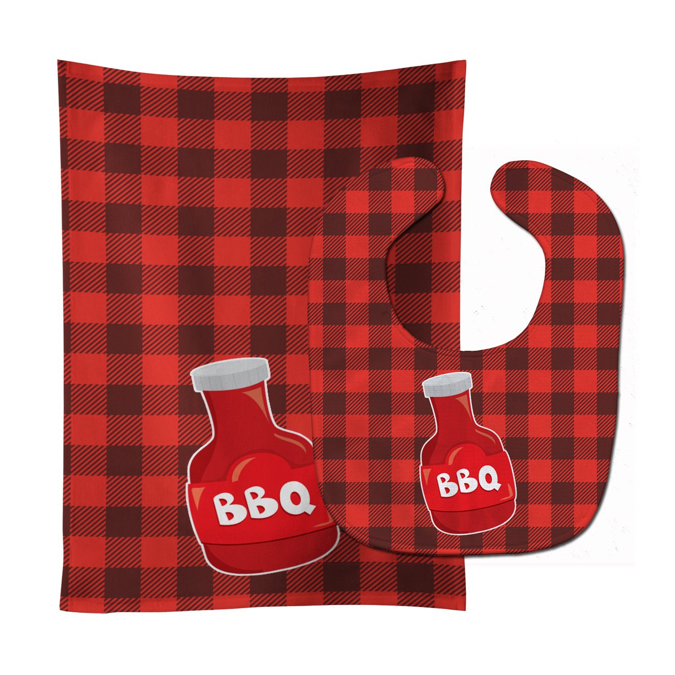 Backyard BBQ Sauce Baby Bib & Burp Cloth Easy-Clean Baby Bib Baby Feeding Accessory Baby Mealtime Essential