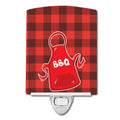 Backyard BBQ Apron Ceramic Night Light Compact, UL-Certified, Ideal for Bedroom, Bathroom, Nursery, Hallway, Kitchen, 6x4x3, Multicolor