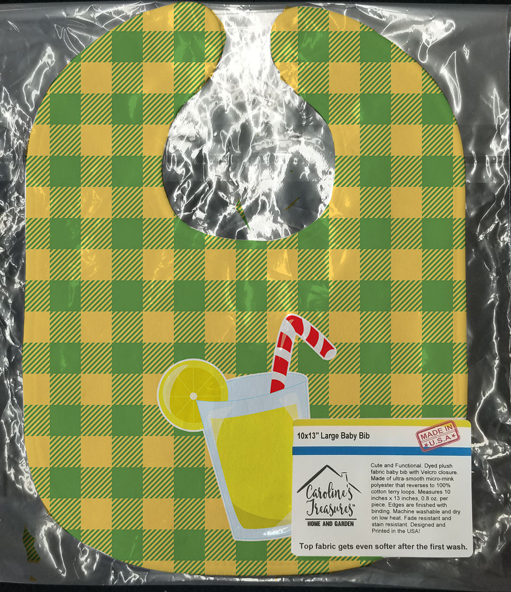 Backyard BBQ Lemonade #1 Baby Bib Easy-Clean Baby Bib Baby Feeding Accessory Baby Mealtime Essential, 10 x 13, Multicolor