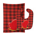 Backyard BBQ Mitt Baby Bib & Burp Cloth Easy-Clean Baby Bib Baby Feeding Accessory Baby Mealtime Essential