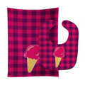 Backyard BBQ Ice Cream Baby Bib & Burp Cloth Easy-Clean Baby Bib Baby Feeding Accessory Baby Mealtime Essential