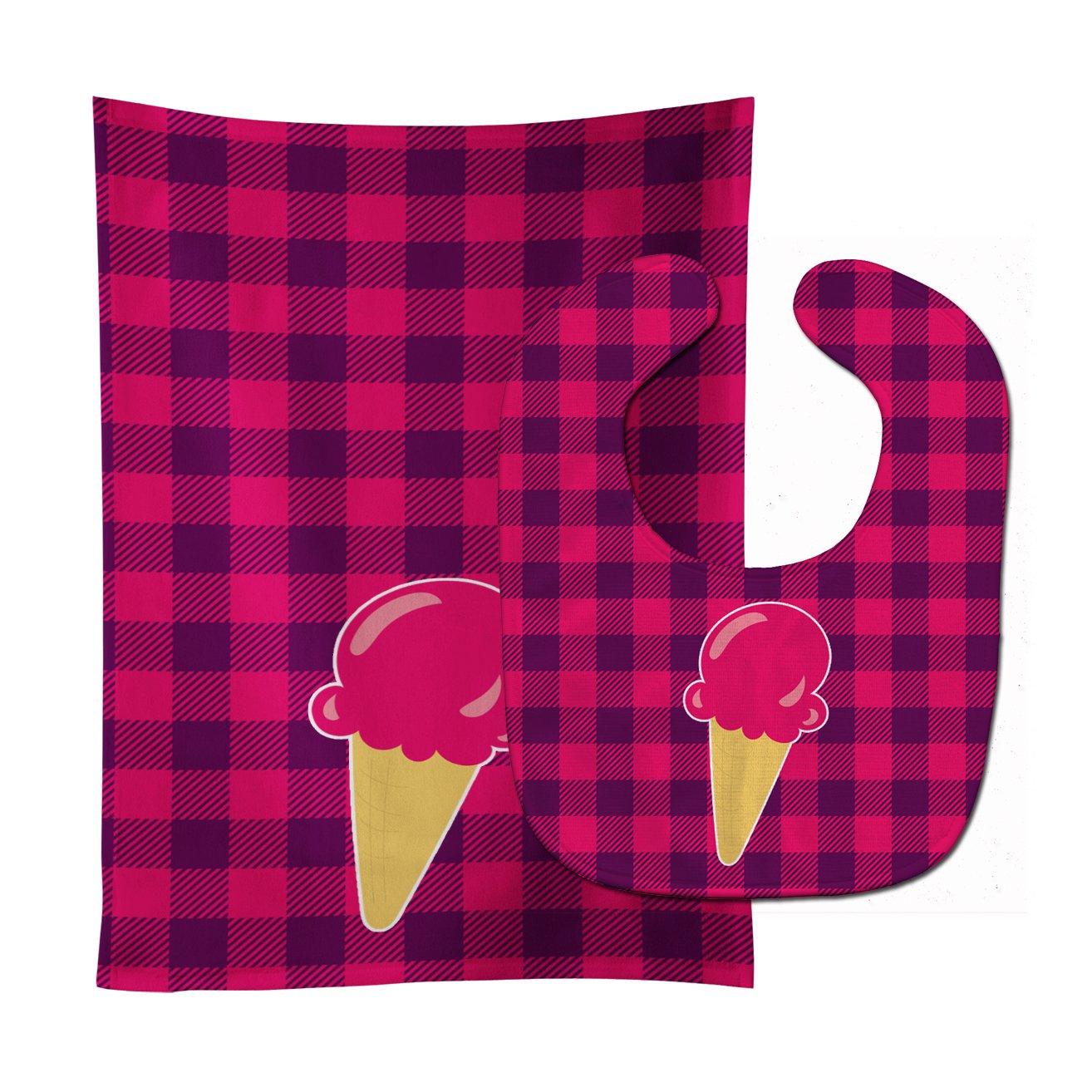 Backyard BBQ Ice Cream Baby Bib & Burp Cloth Easy-Clean Baby Bib Baby Feeding Accessory Baby Mealtime Essential