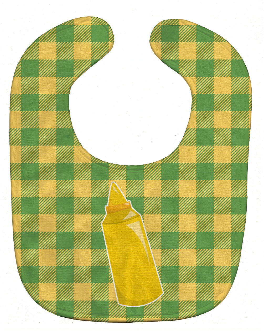 Backyard BBQ Mustard Baby Bib Easy-Clean Baby Bib Baby Feeding Accessory Baby Mealtime Essential, 10 x 13, Multicolor