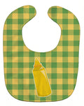Backyard BBQ Mustard Baby Bib Easy-Clean Baby Bib Baby Feeding Accessory Baby Mealtime Essential, 10 x 13, Multicolor
