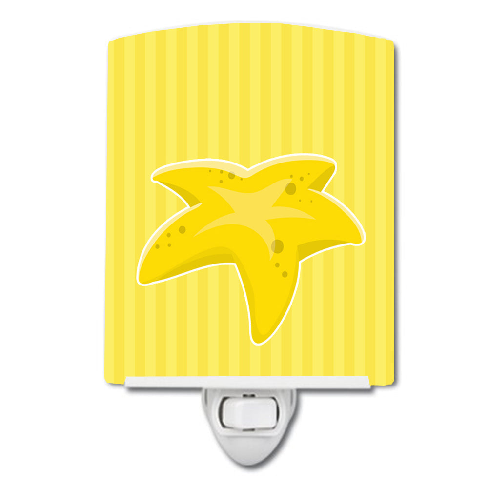 Starfish Ceramic Night Light Compact, UL-Certified, Ideal for Bedroom, Bathroom, Nursery, Hallway, Kitchen, 6x4x3, Multicolor