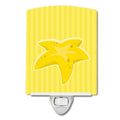 Starfish Ceramic Night Light Compact, UL-Certified, Ideal for Bedroom, Bathroom, Nursery, Hallway, Kitchen, 6x4x3, Multicolor
