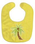 Palm Tree Baby Bib Easy-Clean Baby Bib Baby Feeding Accessory Baby Mealtime Essential, 10 x 13, Multicolor