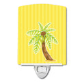 Palm Tree Ceramic Night Light Compact, UL-Certified, Ideal for Bedroom, Bathroom, Nursery, Hallway, Kitchen, 6x4x3, Multicolor