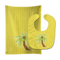 Palm Tree Baby Bib & Burp Cloth Easy-Clean Baby Bib Baby Feeding Accessory Baby Mealtime Essential