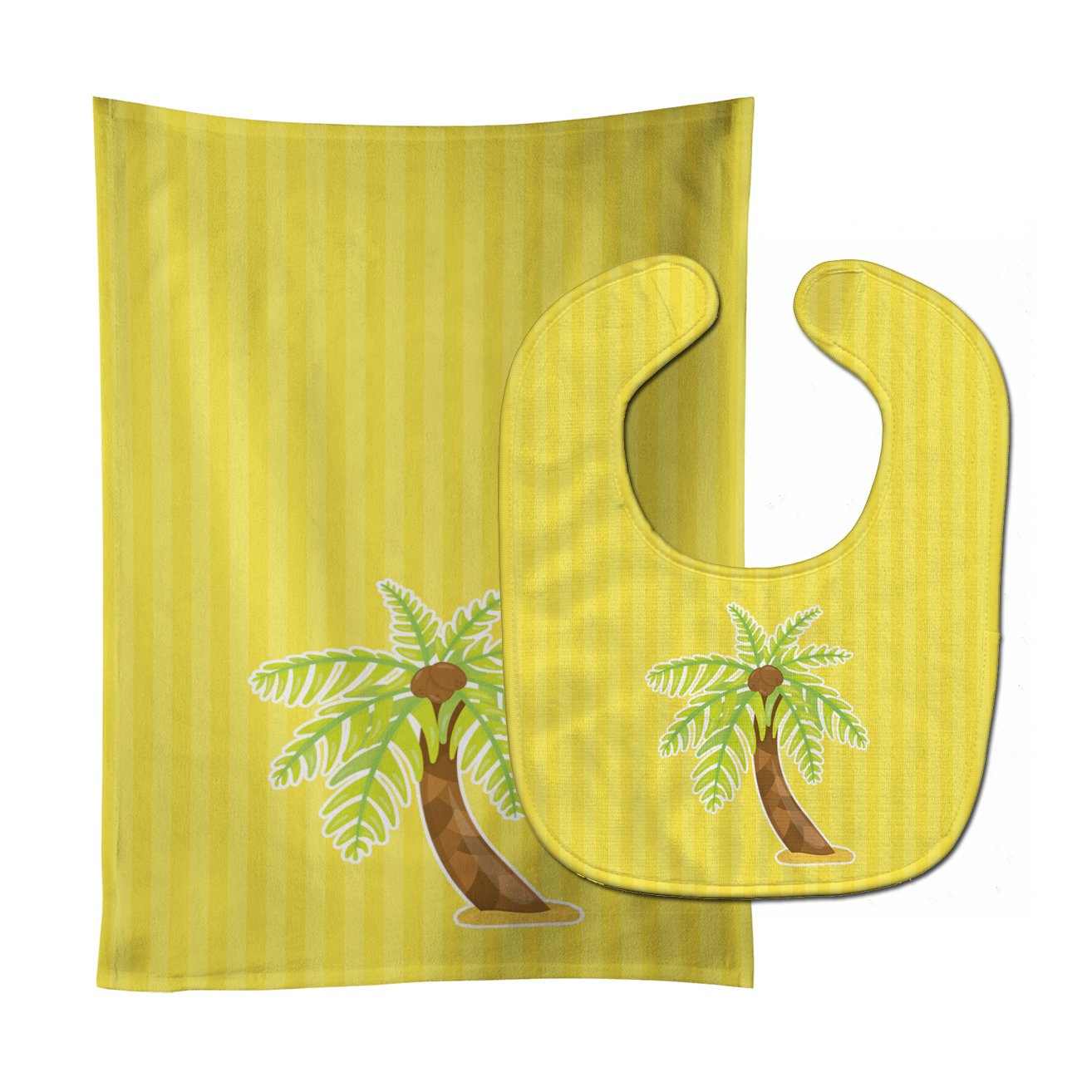 Palm Tree Baby Bib & Burp Cloth Easy-Clean Baby Bib Baby Feeding Accessory Baby Mealtime Essential