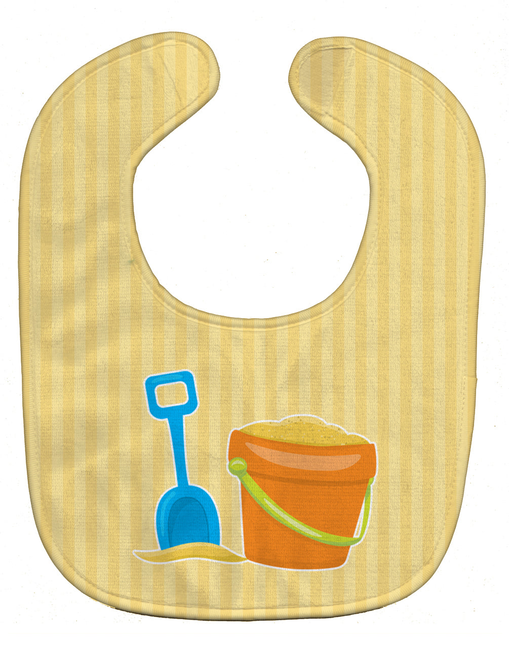 Bucket of Sand Baby Bib Easy-Clean Baby Bib Baby Feeding Accessory Baby Mealtime Essential, 10 x 13, Multicolor